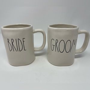 RAE DUNN: Bride & Groom Coordinating Mugs